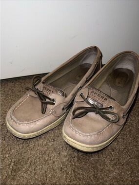 Sperry Women's Leather Boat Shoes in Taupe